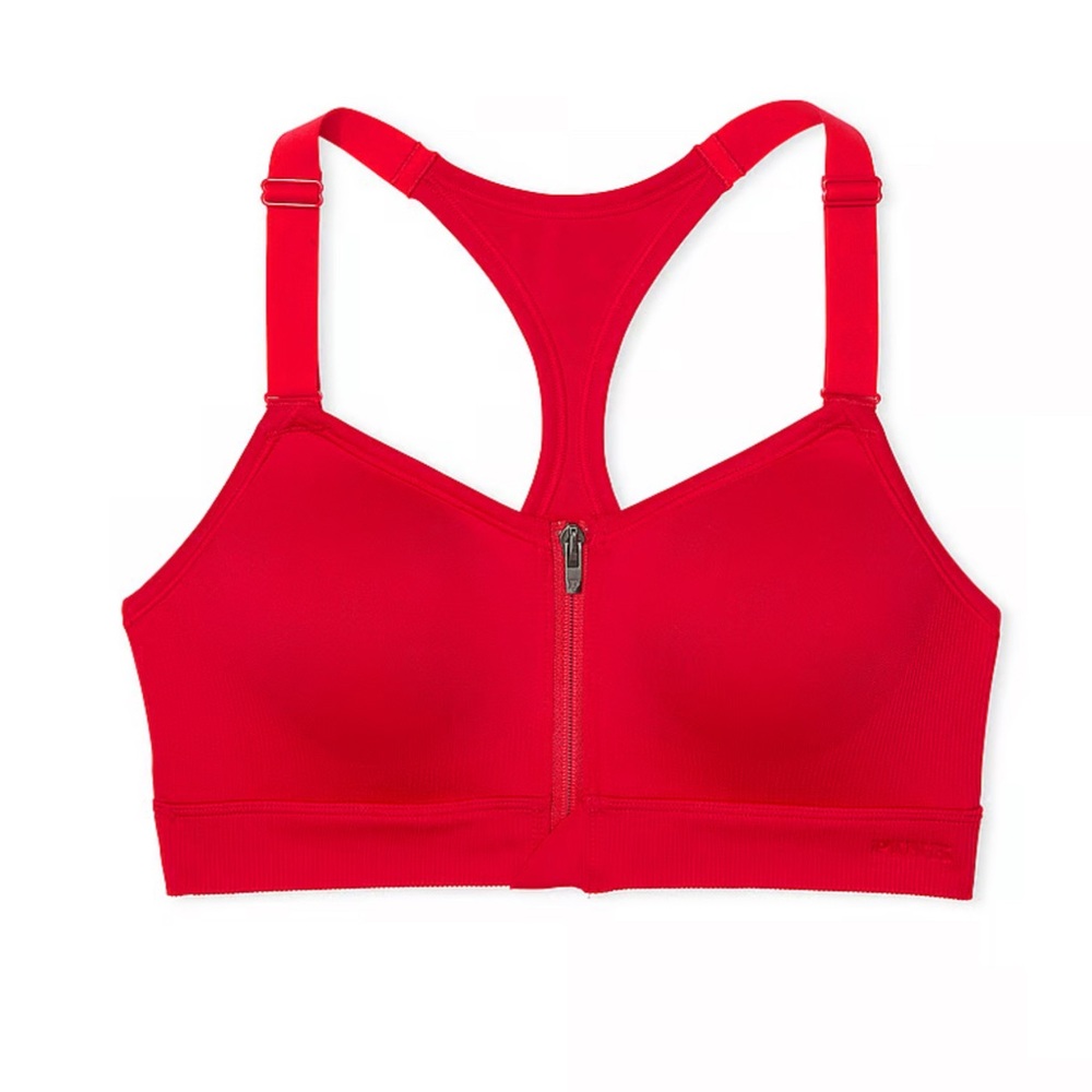 Victoria’s Secret Pink Seamless High Support Sports Bra Front Close SZ L NWT